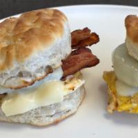 Baby Biscuit Sandwiches · Comes with 2 Baby Sandwiches, Made with Egg, Cheese & and meat of your Choice.