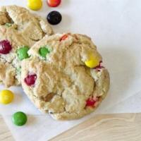 M&M · We use our chocolate chip cookie dough as a base and toss in lots of colorful M&M's instead ...