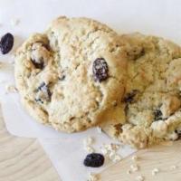 Oatmeal Raisin · A crowd favorite! This is our chewy, oaty cookie filled with raisins.
