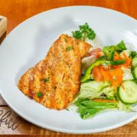 Grilled Salmon · Served with two sides of your choice.