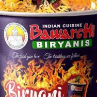 Bucket Hyderabadi Dum Biryanis · Hyderabadi Dum style Biryanis in a bucket (85oz) cooked with basmati rice and choice of Vege...