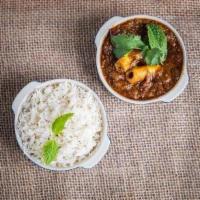 Amaravati Curry · Meat cooked with delicious and super spicy locally grown red chillies paste. Pictured: Amara...