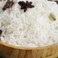 Basmati Rice (16Oz) · Plain basmati rice steam cooked and served with a hint of butter