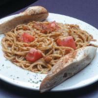 Cajunator · Hot and spicy. Grilled chicken breast atop a bed of penne pasta tossed in our spicy Cajun ch...
