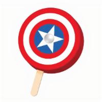Avengers Captain America Face · (Case of 12 popsicles) - great for kids parties