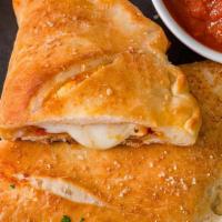 Veggie Calzone · Fresh diced tomatoes, fresh broccoli, spinach, olive oil, and mozzarella cheese, without tom...