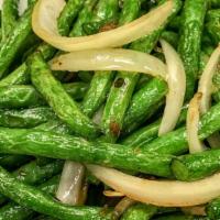 Gourmet Green Beans · Choice of chicken beef or shrimp. served with fried rice egg roll and crab puff. choice of s...