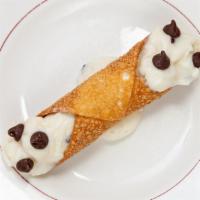 Cannoli Italiano · Pastry shell filled with sweet ricotta cheese and chocolate chips. CLASSIC!