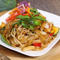 Jungle Noodle · Stir fried flat rice noodles with your choice of protein, bamboo, bell pepper, onion, carrot...