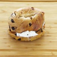 Cinnamon Raisin Bagel With Cream Cheese · Fresh cinnamon raisin bagel smothered with cream cheese.