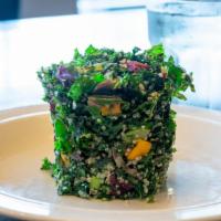 Kale & Quinoa Salad · Fresh kale, South American quinoa, apple cider vinaigrette, oven roasted butternut squash, r...