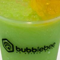 The Hulk - Lychee Popper/Mango Jelly · Organic Green Tea/Honeydew/Green Mango/Kiwi/Lemon, 24oz Fat Cup
