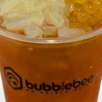 Desire - Orange Popper/Pineapple Jelly · Organic White Tea/Mango/Strawberry/Pineapple/Orange, 24oz Fat Cup