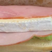 Black Forest Ham & Brie · Black forest ham with butter lettuce and brie cheese. ^^^Bread may differ due to shortages ^^^