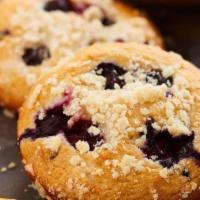 Blueberry Muffins · Blueberry muffin. When heated we add butter to it. So good!