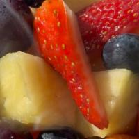 Fruit Salad · Pineapple, grapes, cantaloupe, honeydew and berries. An awesome healthy mixed fruit for all ...