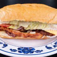 Super Blt · Crisp bacon, avocado, Swiss and American cheese, lettuce,tomato, mayo, on your choice of bread