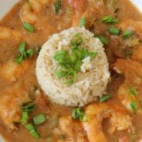 Shrimp Etouffee · Stew served with rice.