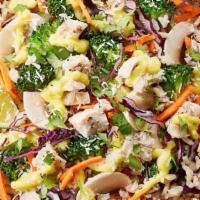 Bamboo Bowl · Broccoli, carrots, cabbage, brown rice, cilantro, green curry, mushrooms, coconut
