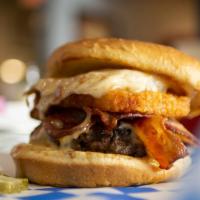 The Rise 'N Shine · Fried egg, hash brown, bacon, American cheese, maple bacon mayo.