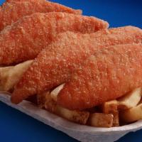 Salmon ‘N Chips · Rich and flavorful fillets 760.cal