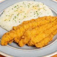 Fried Fish & Grits · Catfish Or Trout (Subject to Availability).