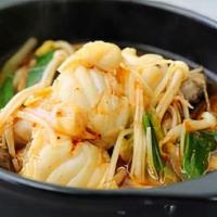 Agui Maeuntang 아구 매운탕 · Monkfish with radish, tofu & vegetables.