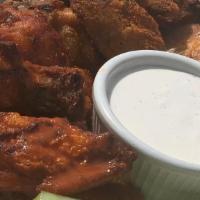 Chicken Wings · 1 lb. of wings grilled then fried: Spicy buffalo, old bay, Maryland buffalo, honey BBQ, teri...