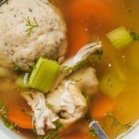 Matzo Ball Soup · Best Matzo Ball Ever, With Chicken Carrots Celery And Onion.