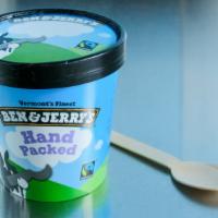 Handpacked Pints · Up to any two flavors of ice cream.