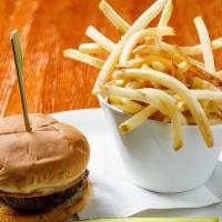 Kid'S Blackbird Farms Burger · shoestring fries