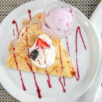 Berry & Berry Nice · Mixed berries and honey mascarpone filling with chantilly cream. Served with frutta di bosco...