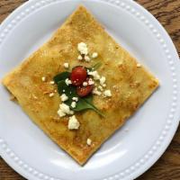 Spinach, Feta And Tomatoes Crepe · This Mediterranean beauty is powerful and delicious. Want some protein? Please choose some f...