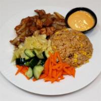 Grilled Chicken Hibachi · Grilled chicken and choice of noodles, fried rice or white rice. Serve with assorted vegetab...