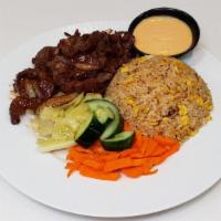 Grilled Beef Hibachi · Grilled beef and choice of noodles, fried rice or white rice. Serve with assorted vegetables...