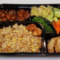 Shrimp Teriyaki Bento · Choice of fried rice, white rice, and or noodles.