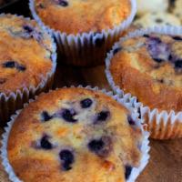 Sour Cream Blueberry Muffin · 