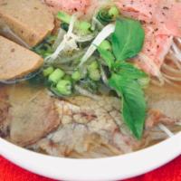 Pho Superbowl · Everything you would want in Pho in one bowl! An eye-round steak grouped with a well-done fl...