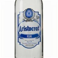 Aristocrat White Rum · 1 liter bottle of Aristocrat 80 proof white rum.  This bottle is 25% larger then the normal ...