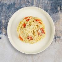 Cloud Carbonara · Classic Italian pasta dish made with eggs, Parmigiano-Reggiano cheese, bacon, black pepper, ...