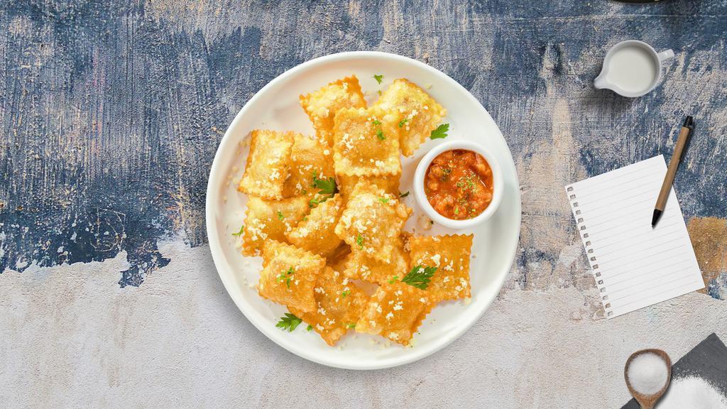Ravvin' Ravioli  · Cheese-filled ravioli, breaded and fried until golden brown. Served with housemade marinara sauce.