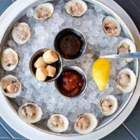 Virginia Clams Dozen · Virginia Clams on the Half Shell.. Served with Mignonette, Cocktail Sauce, house made Oyster...