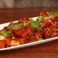 Chilly Chicken · Another finger food which follows the indo-chinese formula with some fresh onions and bell p...