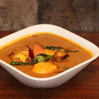 Egg Curry · Our special curry with south Indian style of cooking that's a tad spicy, tangy and tasty.