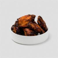 Smokey Chicken Wings · Smoked, flash fried and dry rubbed . Allergens: dairy, egg