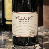 Meiomi California 2019 · Lifted fruit aromas of bright strawberry and jammy fruit, mocha, and vanilla, along with toa...