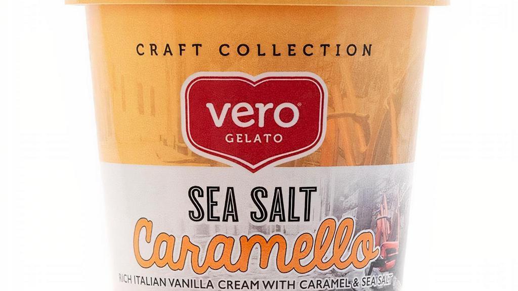 Sea Salt Caramel · Rich Italian Vanilla Cream with caramel and sea salt