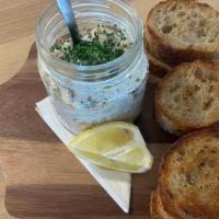 Smoked Fish Dip · Smoked white fish mixed with a remoulade of capers, celery, and. pickles. Finished with fres...