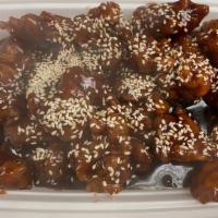 Sesame Chicken · Deep fried breaded chicken in General Tso sauce  with sesame seeds.