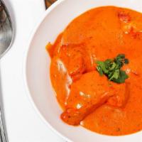 Tikka Masala · Tandoor grilled protein of choice, bell peppers, and onions, in a rich creamy tomato based g...